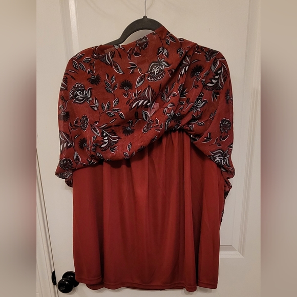 Lane Bryant Boho Chiffon Blouse Plus sz 10/12 - Picture 6 of 8